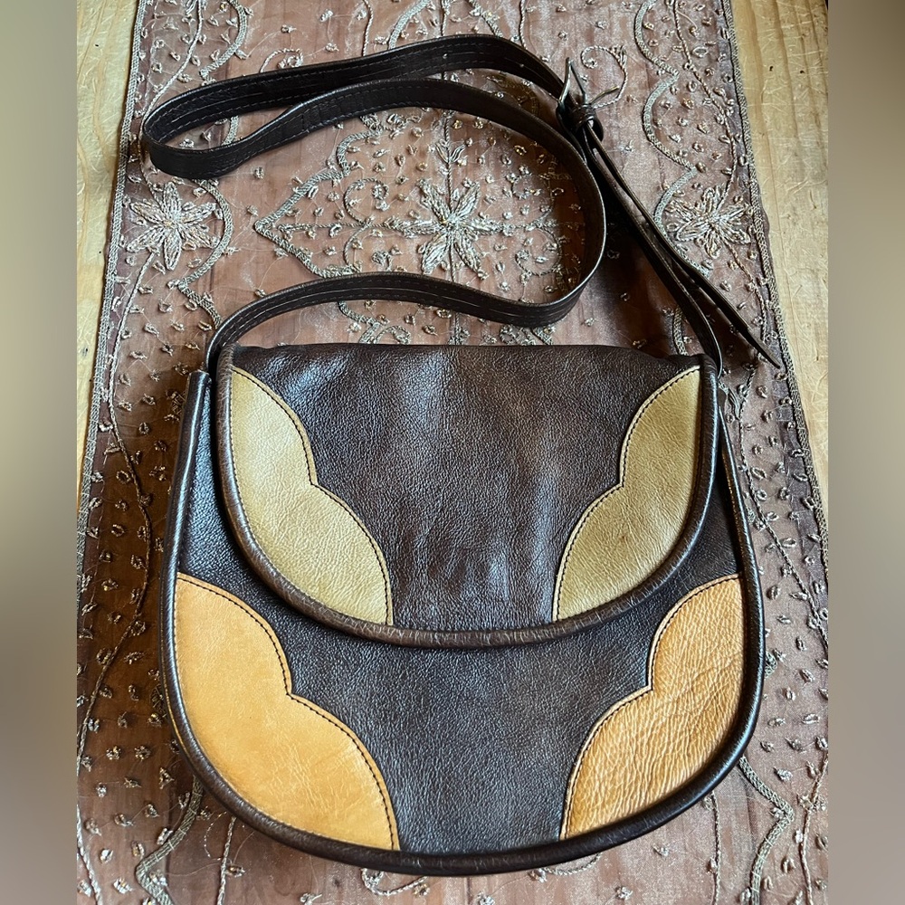 Handmade Mexican Leather Bag Purse Brown